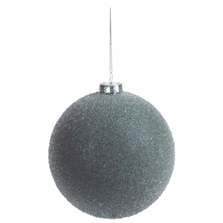 Ornaments * | Promo All Other Brands Green Ornaments Frosted Green Beaded Christmas Ball Ornament Set Of 4