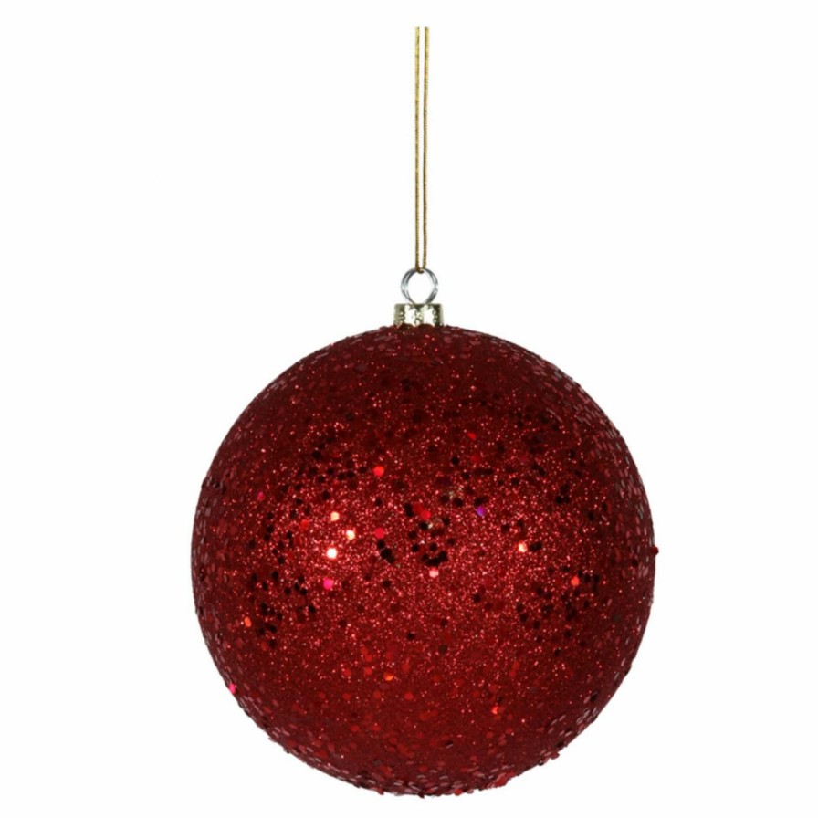 Ornaments * | Wholesale Yellow Ornaments Vickerman 10 In. Sequin Ball Ornament