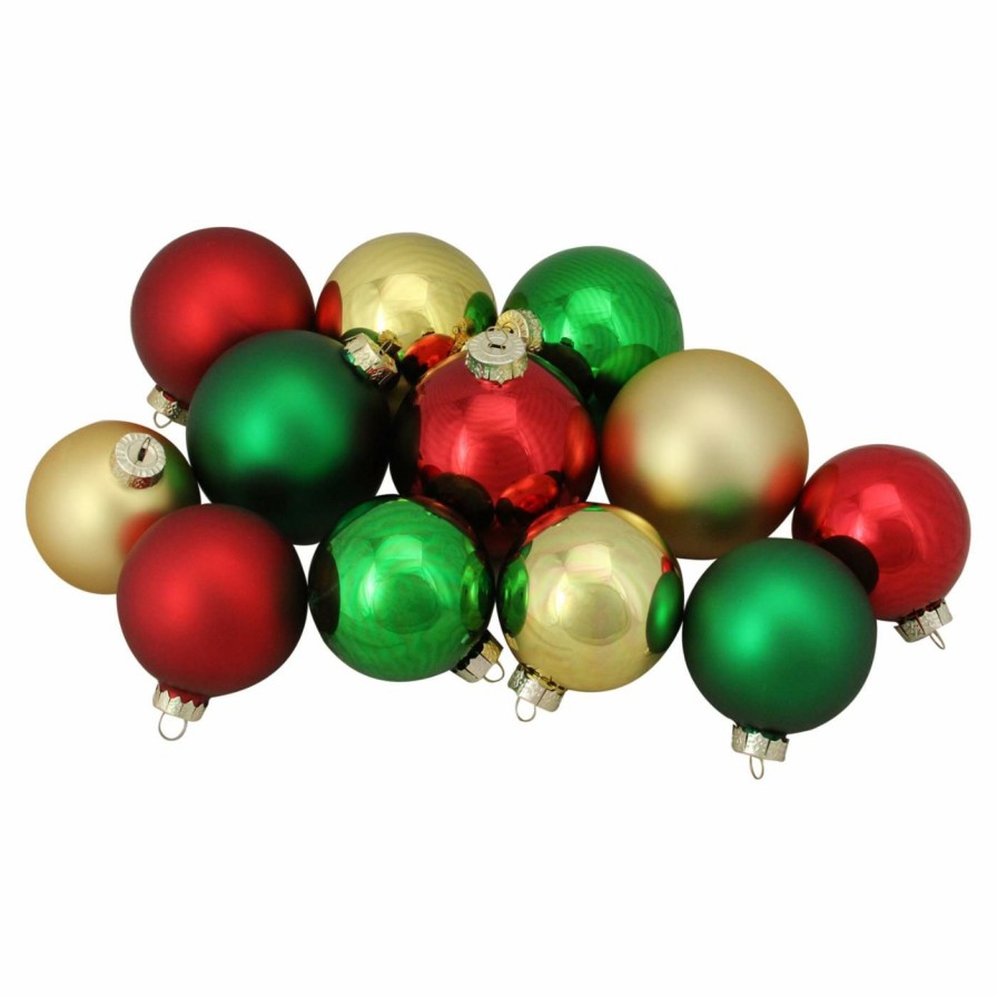 Ornaments * | Cheap Metallic Ornaments Northlight 72 Piece Shiny And Matte Glass Ball Ornament Set