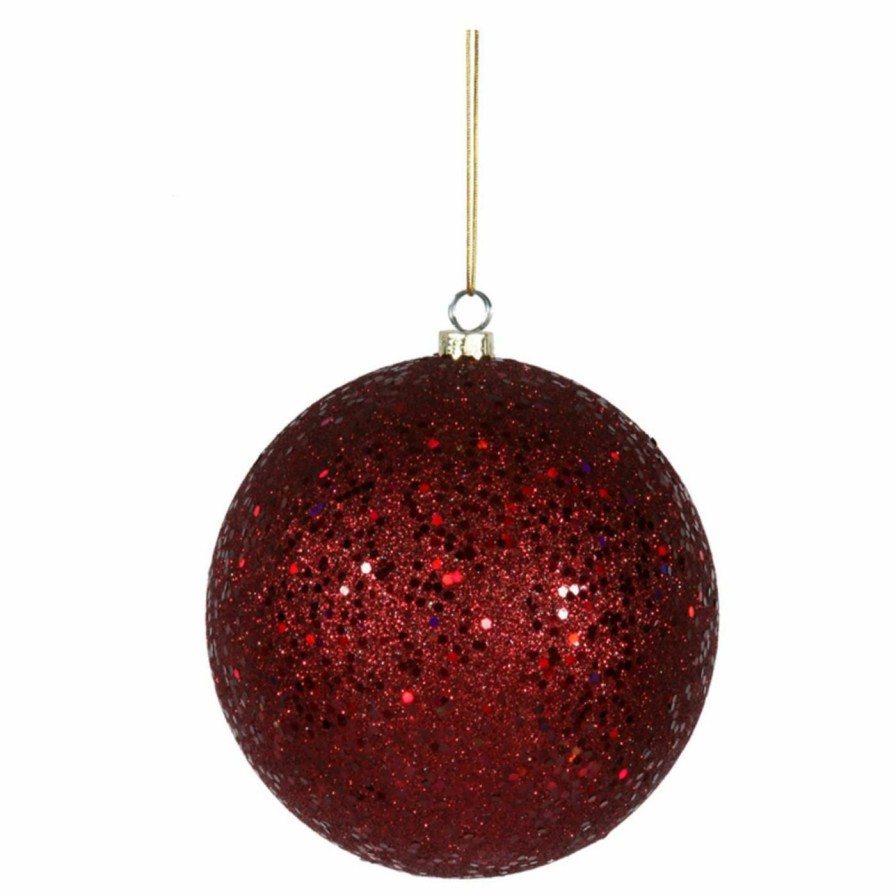 Ornaments * | Best Pirce Metallic Ornaments Vickerman 6 In. Sequin Ball Ornament Set Of 4