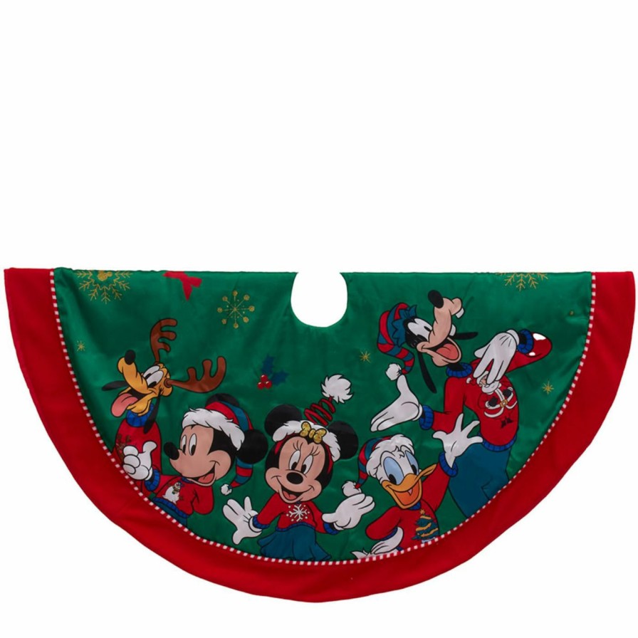 Tree Skirts & Collars * | Best Deal Christmas Tree Skirts & Collars Kurt Adler 48-Inch Disney Mickey And Friends Tree Skirt