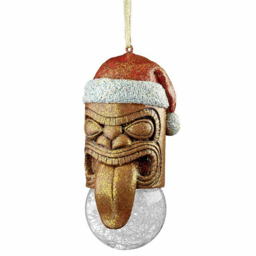 Ornaments * | Flash Sale Brown Ornaments Design Toscano Lono Tiki South Seas Holiday Ornament