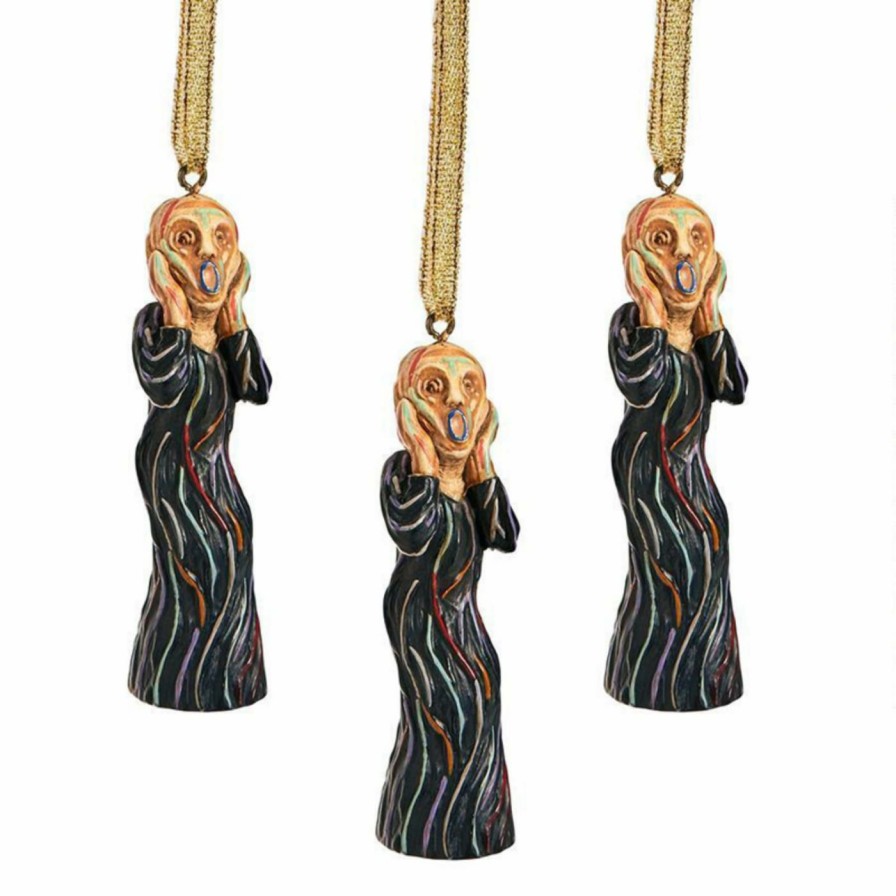 Ornaments * | Best Pirce Multicolored Ornaments Design Toscano The Silent Scream Holiday Ornament Set Of 3