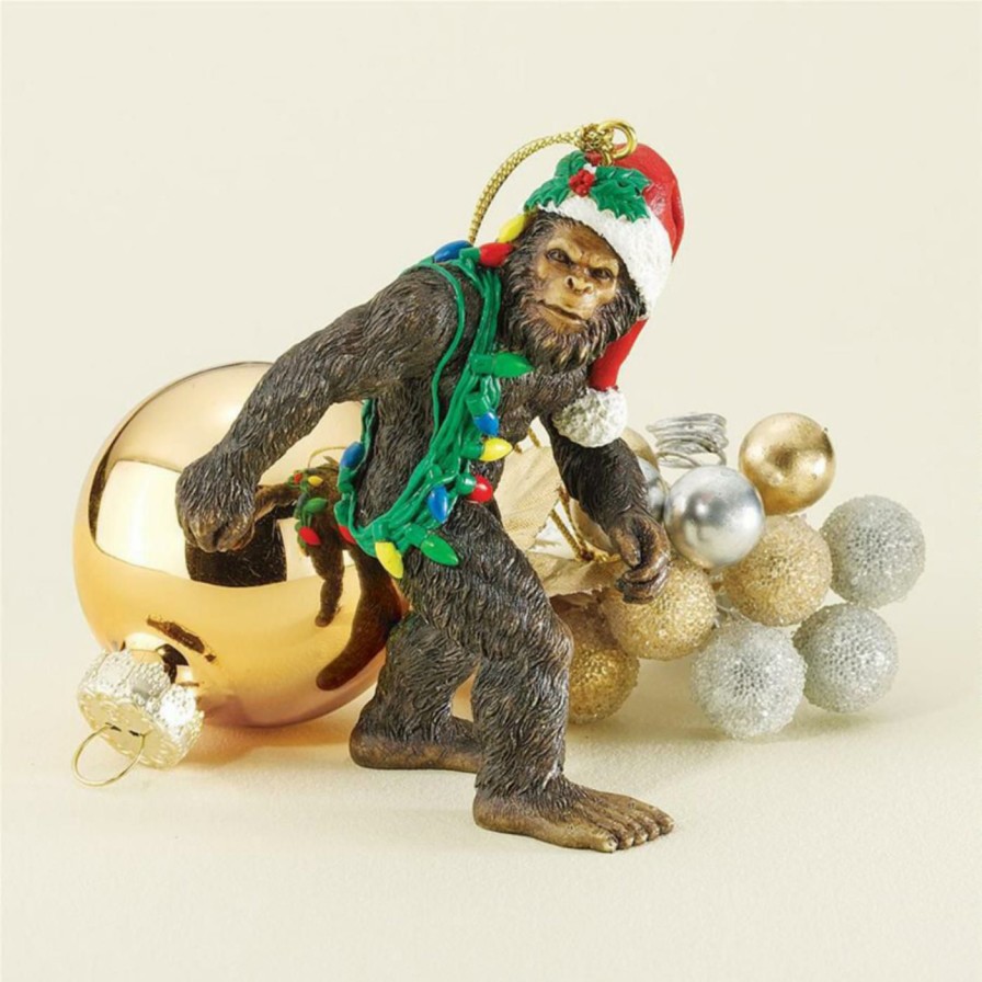 Ornaments * | Buy Multicolored Ornaments Design Toscano Bigfoot The Holiday Yeti Holiday Ornament