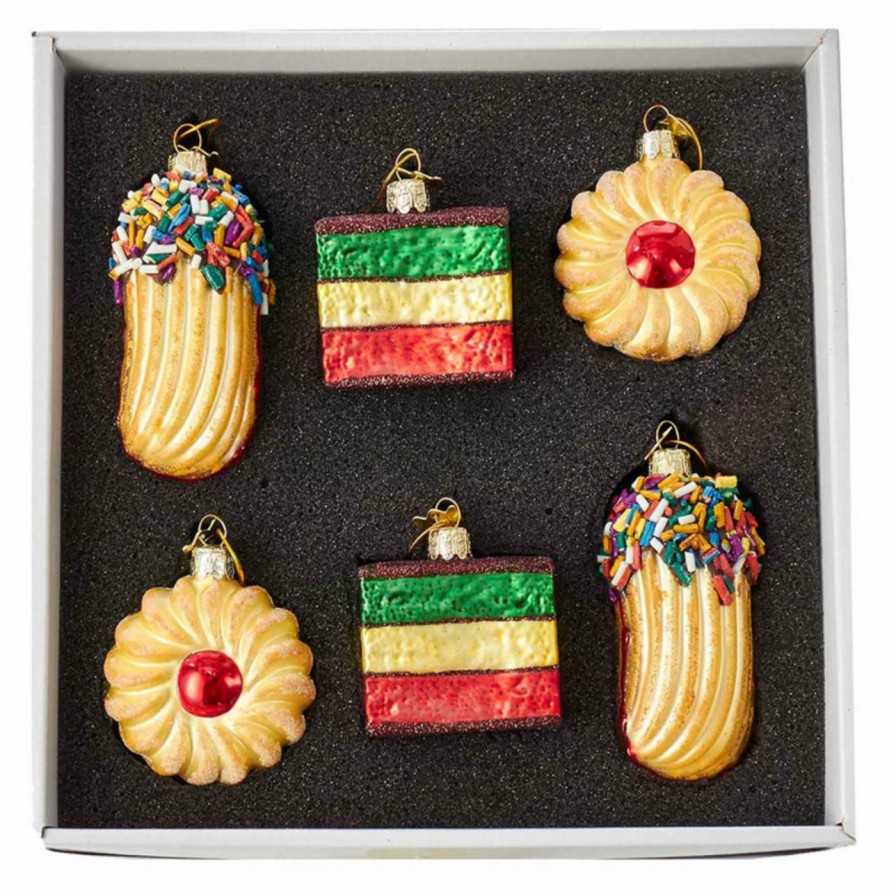 Ornaments * | Budget Yellow Ornaments Kurt S. Adler Noble Gems Cookie Ornaments Set Of 6