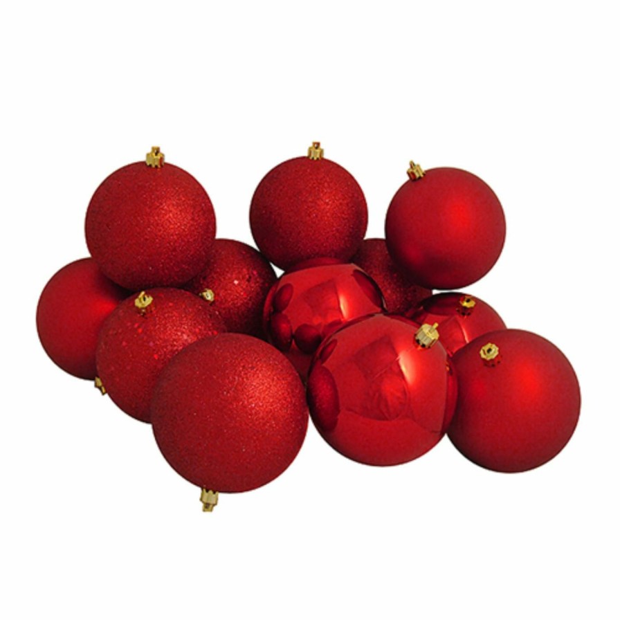 Ornaments * | Outlet Purple Ornaments Northlight Shatterproof Christmas Ball Ornaments Set Of 12