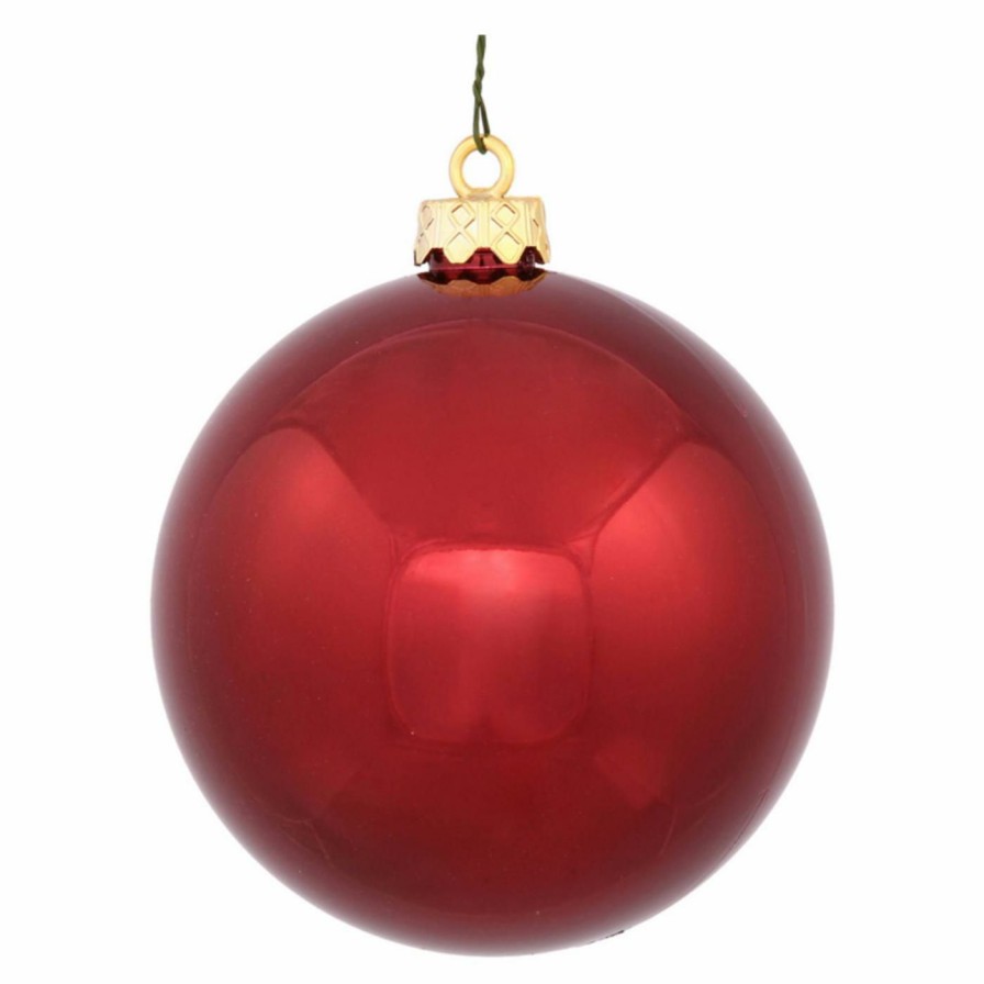 Ornaments * | Cheapest Ornaments Vickerman 6 In. Shiny Ball Ornament Set Of 4