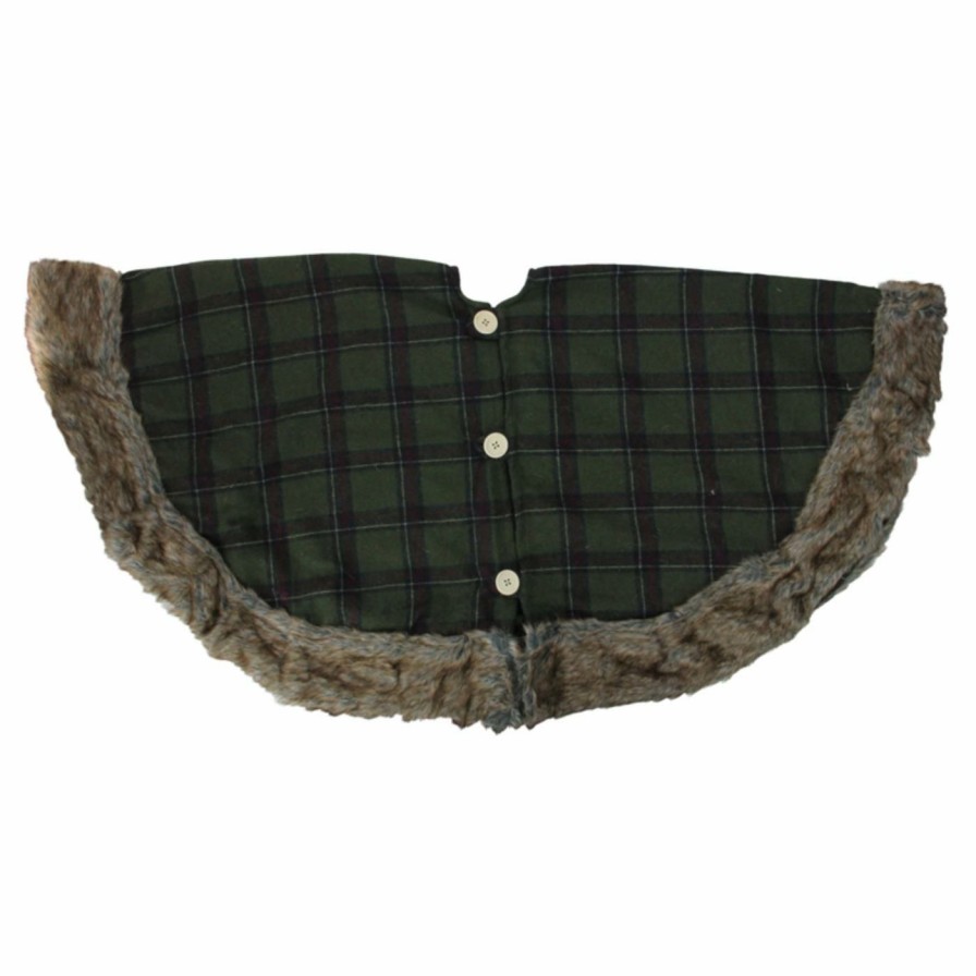 Tree Skirts & Collars * | Best Sale Christmas Tree Skirts & Collars Northlight 47 In. Plaid Christmas Tree Skirt