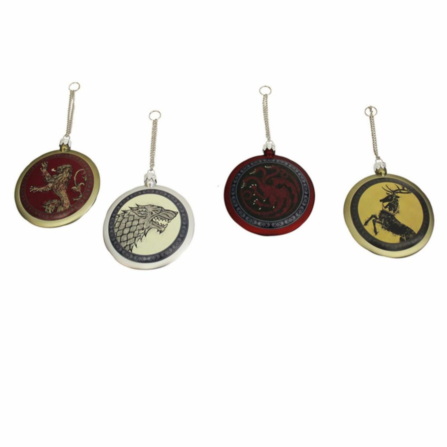 Ornaments * | Brand New Multicolored Ornaments Kurt S. Adler 80Mm Game Of Thrones Disc Ornament Set Of 4