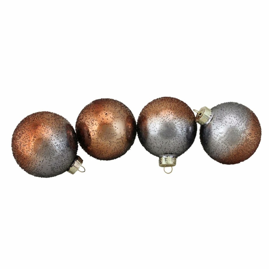 Ornaments * | Brand New Yellow Ornaments Northlight 3.25 In. Shiny Christmas Glass Ball Ornament Set Of 4