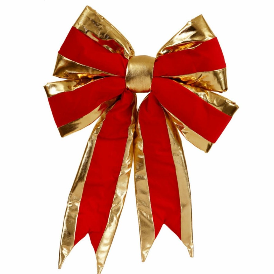 Tree Toppers & Ribbon * | Outlet Christmas Bows & Ribbons Vickerman 16 In. Structured Christmas Bow