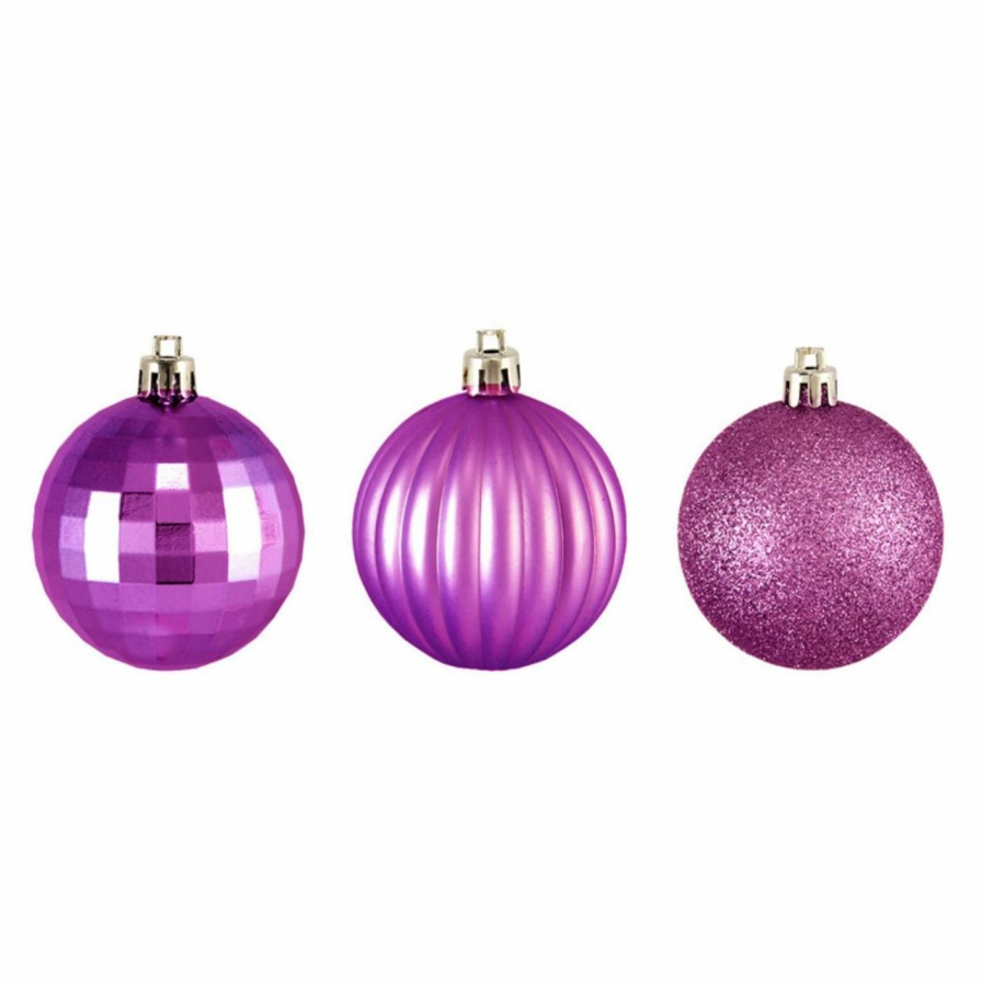 Ornaments * | Promo Purple Ornaments Northlight 100 Piece 2.5 In. Orchid Pink Ball Ornament Set