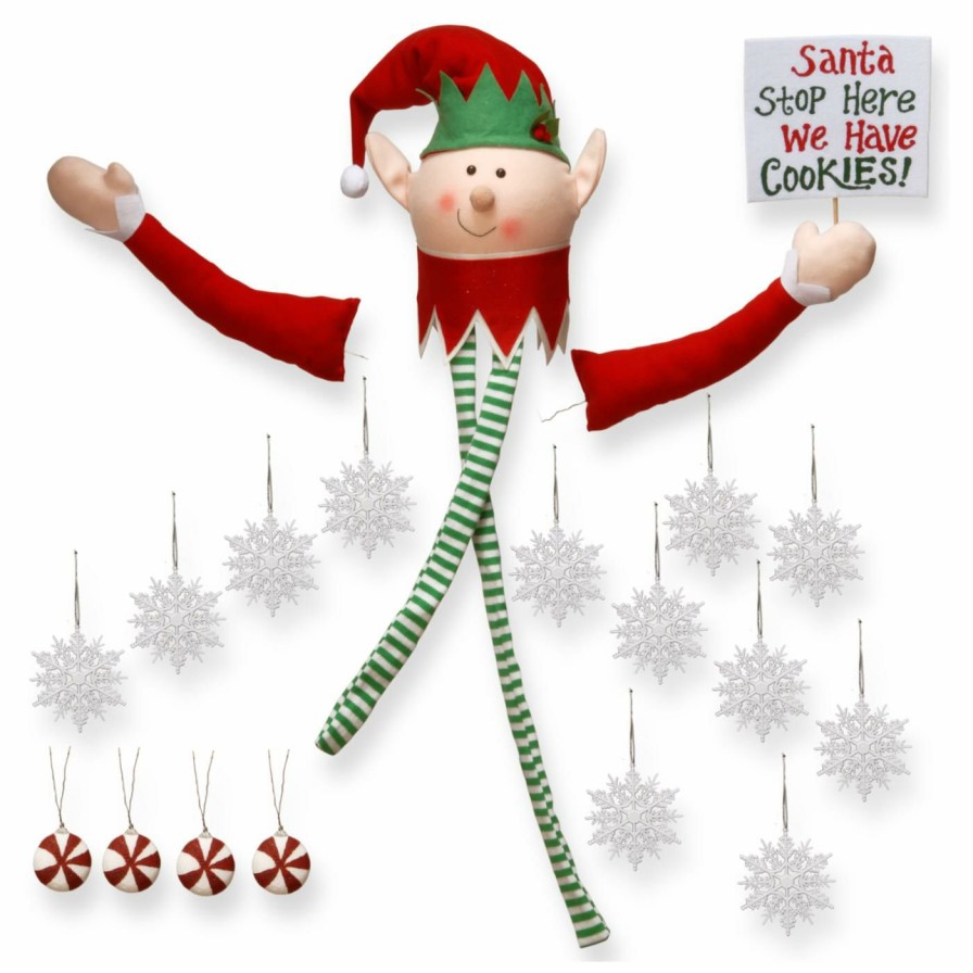 Ornaments * | Cheapest Green Ornaments National Tree Company Santas Elf Tree Dress Up Ornament Kit