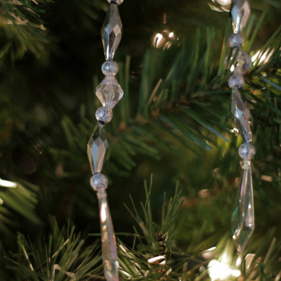 Ornaments * | Outlet Metallic Ornaments St. Nicks Choice 7 In. Diamond Faceted Jewel Christmas Dangle Ornament Set Of 6