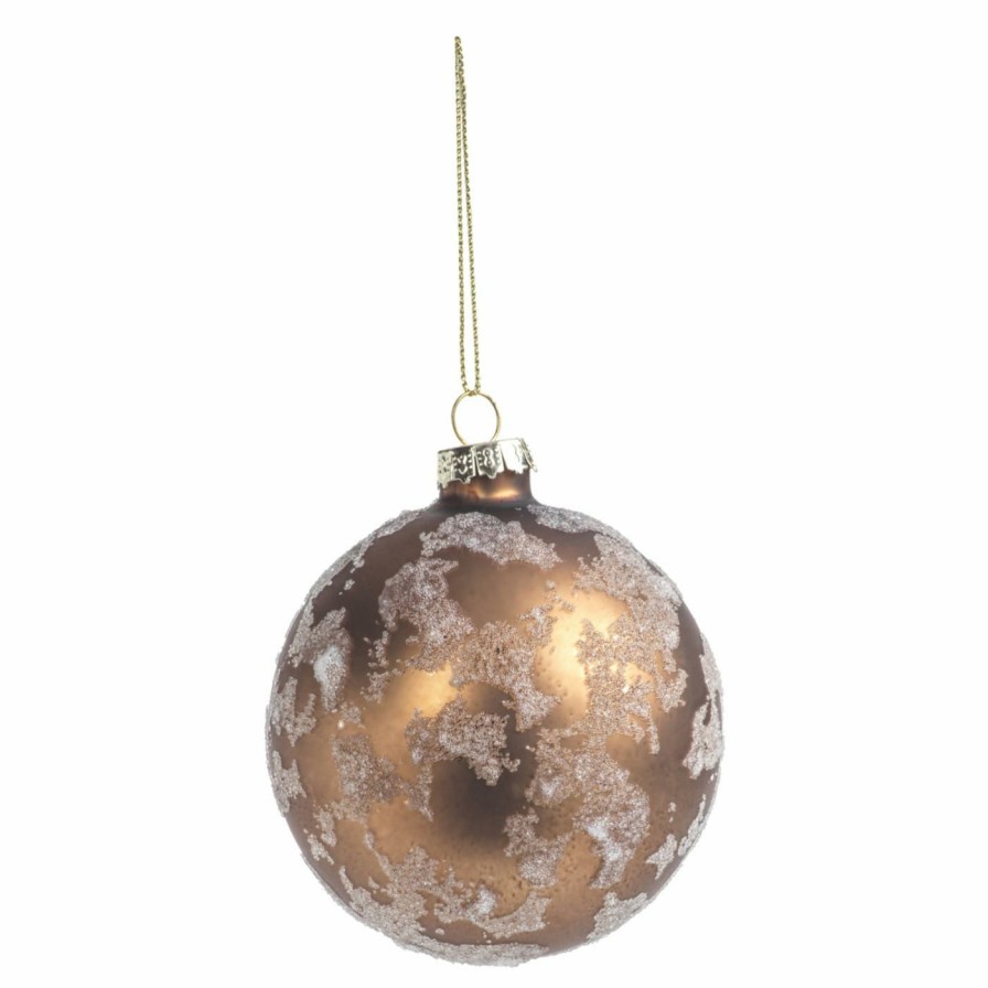 Ornaments * | Deals All Other Brands Metallic Ornaments Abstract Beaded Hanging Copper Ball Ornament Set Of 6 4 Diam. In.