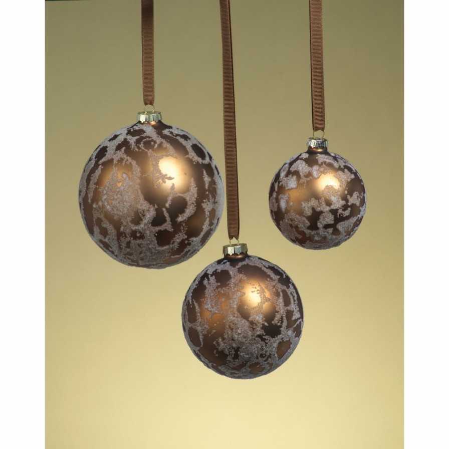 Ornaments * | Deals All Other Brands Metallic Ornaments Abstract Beaded Hanging Copper Ball Ornament Set Of 6 4 Diam. In.