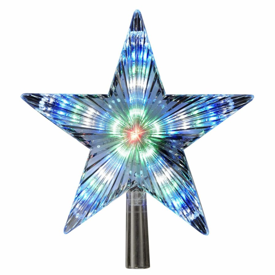 Tree Toppers & Ribbon * | Best Deal Kurt S. Adler Christmas Tree Toppers Kurt Adler 8.5 In. Color-Changing Led Star Tree Topper