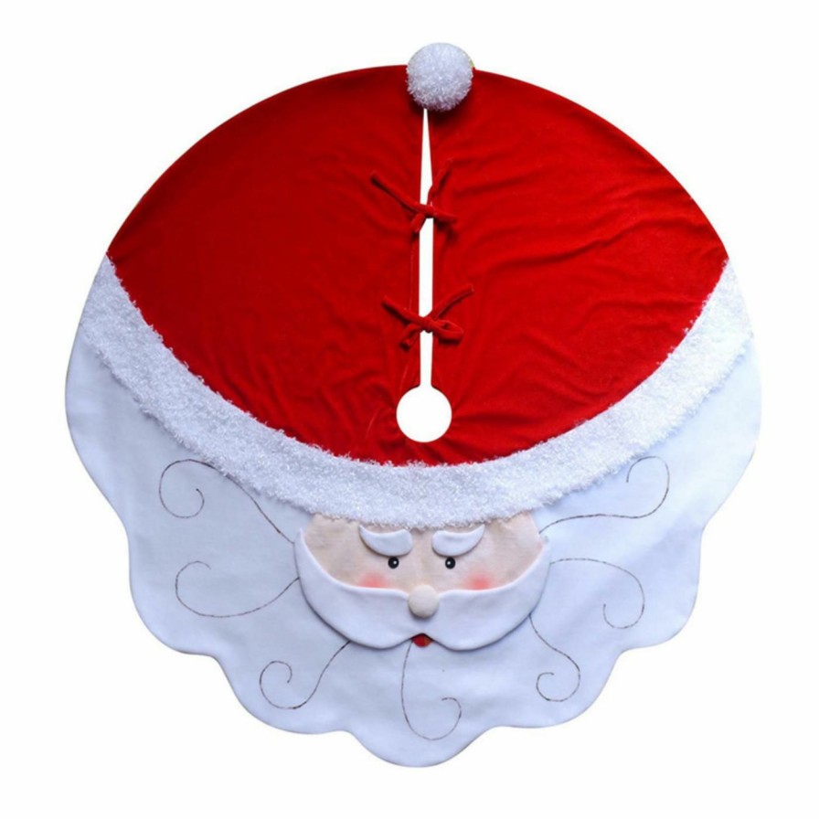 Tree Skirts & Collars * | Deals Christmas Tree Skirts & Collars Kurt S. Adler 52 In. Santa Treeskirt