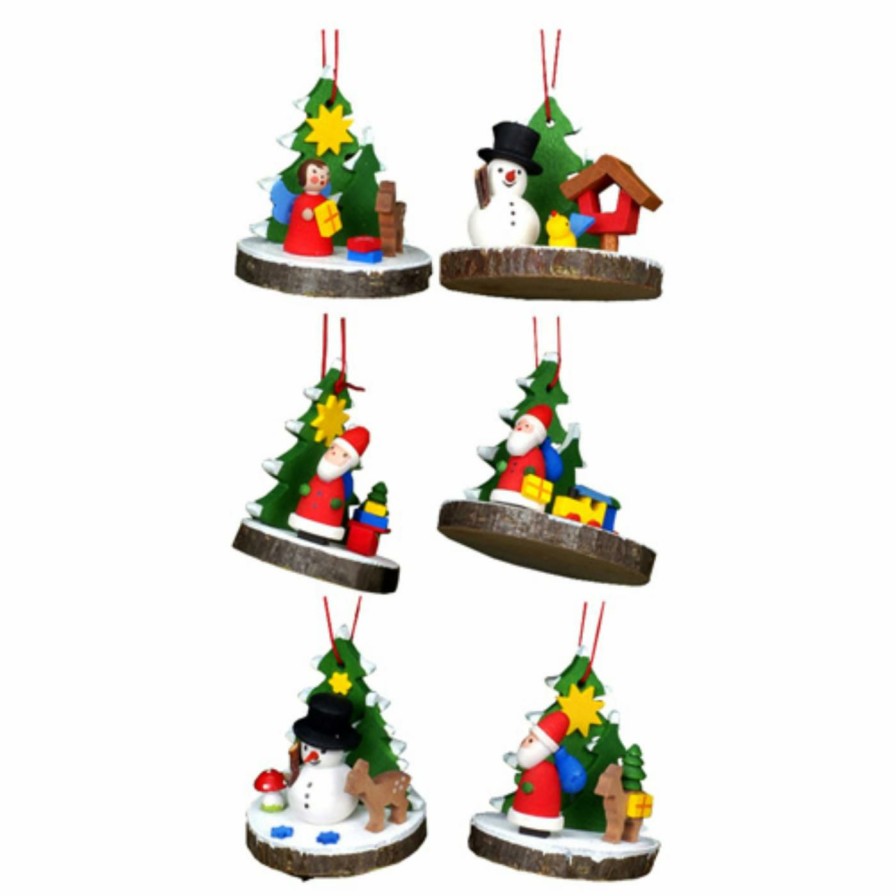 Ornaments * | Best Pirce Green Ornaments Christian Ulbricht 2 In. Santa In Plane Ornaments Set Of 6