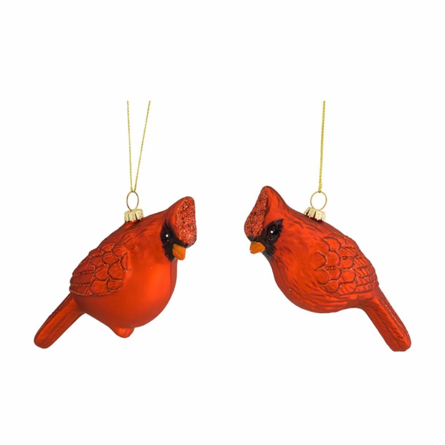 Ornaments * | Brand New Red Ornaments Melrose Royal Christmas 4 In. Cardinal Ornament Set Of 12