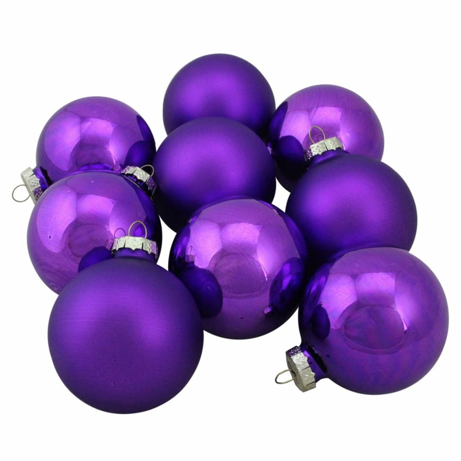 Ornaments * | Outlet Yellow Ornaments Northlight 9 Piece 2.5 In. Shiny And Matte Ball Ornament Set