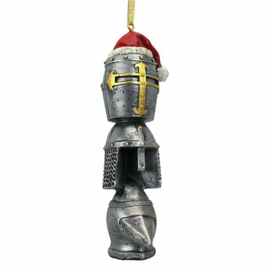 Ornaments * | Best Deal Multicolored Ornaments Design Toscano Medieval Helms Totem Holiday Ornament