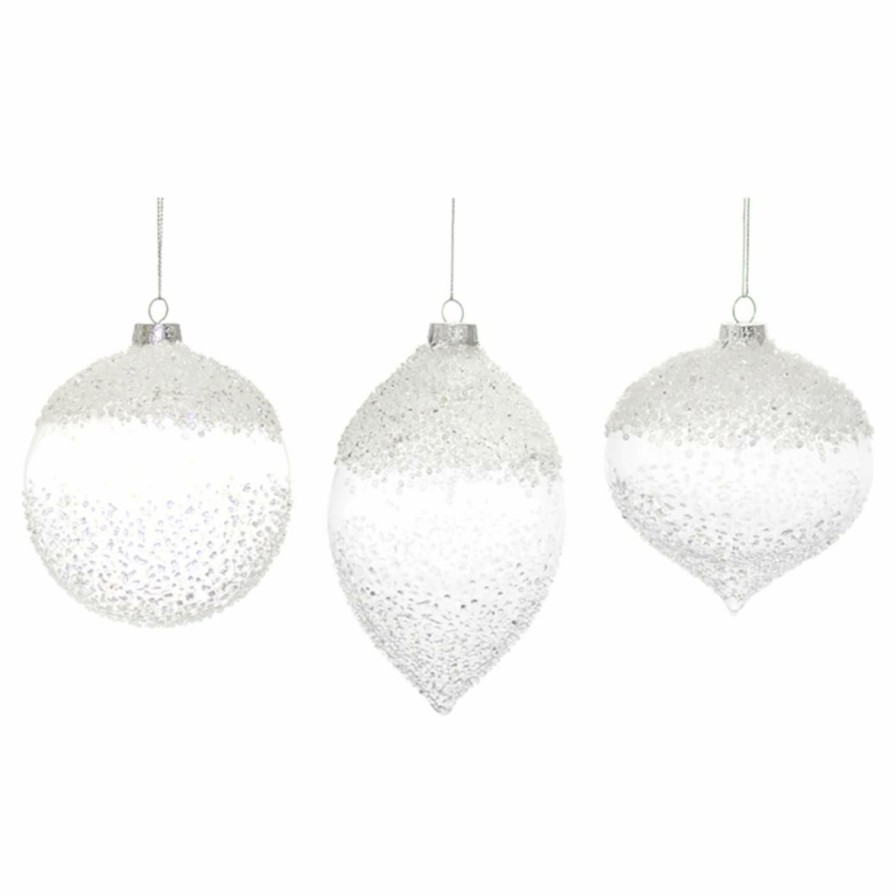 Ornaments * | New White Ornaments Melrose 6 Piece Winter Solstice Ornament Set