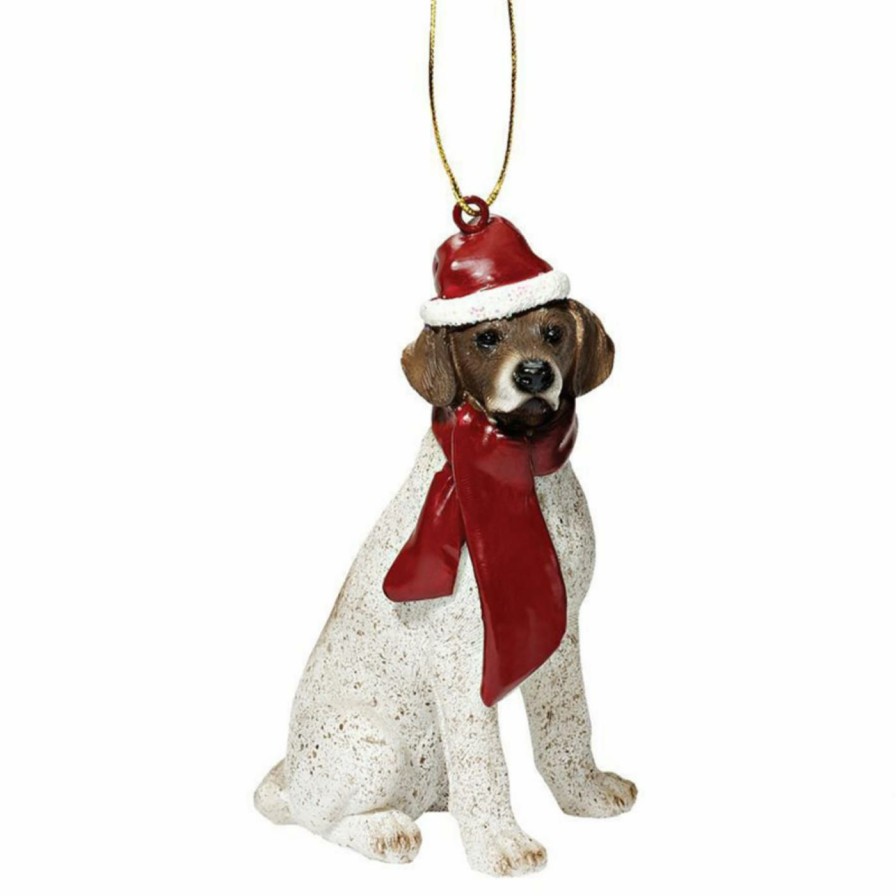 Ornaments * | Best Deal Multicolored Ornaments Design Toscano Pointer Holiday Dog Ornament