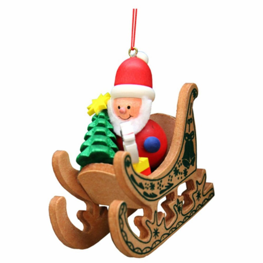 Ornaments * | Brand New Alexander Taron Green Ornaments Christian Ulbricht Santa Sled Ornament