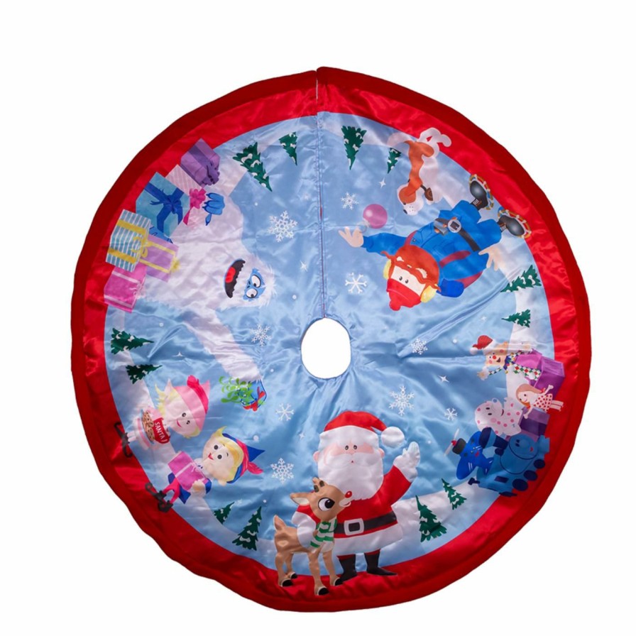 Tree Skirts & Collars * | Deals Rudolph The Red-Nosed Reindeer Christmas Tree Skirts & Collars Kurt Adler 48-Inch Rudolph And Friends Treeskirt