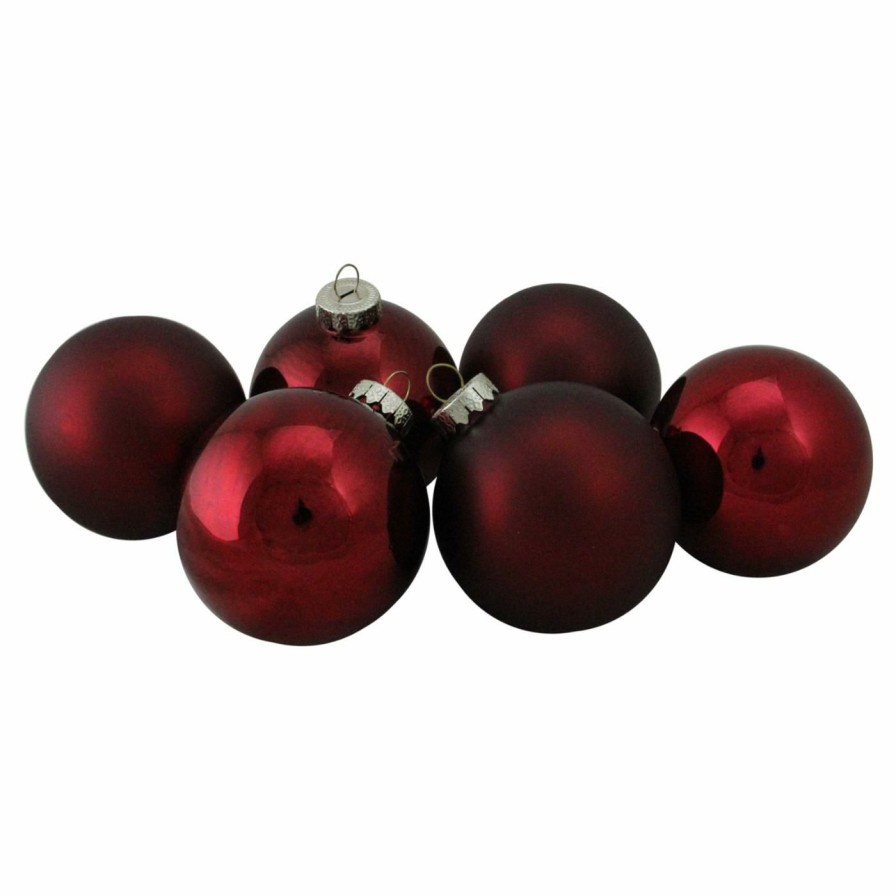 Ornaments * | Promo Ornaments Northlight 6 Piece 3.25 In. Shiny And Matte Ball Ornament Set