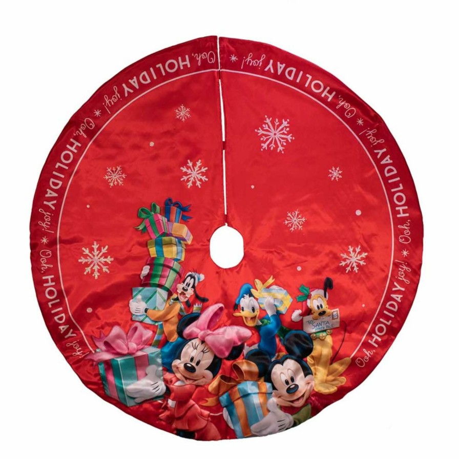 Tree Skirts & Collars * | Discount Christmas Tree Skirts & Collars Kurt Adler 48-Inch Disney Mickey And Friends Tree Skirt