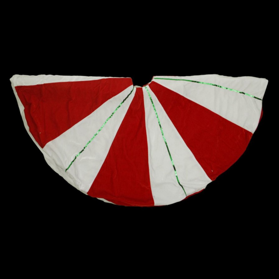 Tree Skirts & Collars * | Discount Christmas Tree Skirts & Collars Northlight 48 In. Peppermint Twist Christmas Tree Skirt