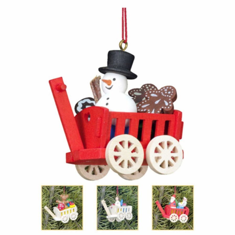 Ornaments * | Outlet White Ornaments Christian Ulbricht 2.25 In. Assorted Haywagon Ornaments Set Of 6