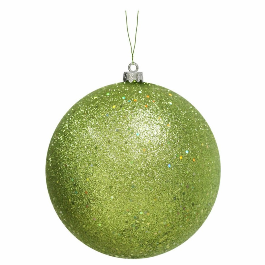 Ornaments * | Best Sale Orange Ornaments Vickerman 12 In. Sequin Ball Ornament