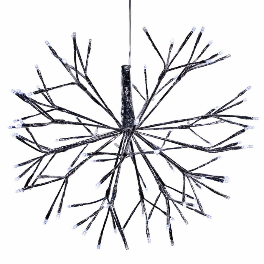 Ornaments * | Best Sale Ornaments Alpine Christmas Led Hanging Snowflake Ornament